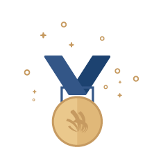 Ilustração de medalha de Bronze