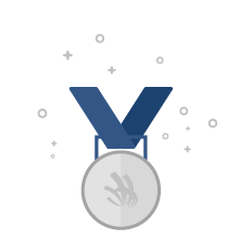 Ilustração de medalha de Prata
